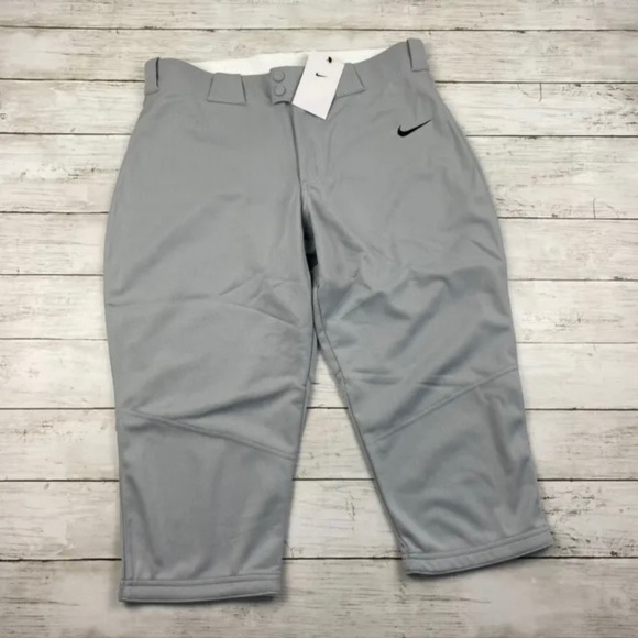 Nike Women’s XL Vapor Select 3/4 Length Softball Pants AV6642-052 Gray New NWT - Picture 2 of 4